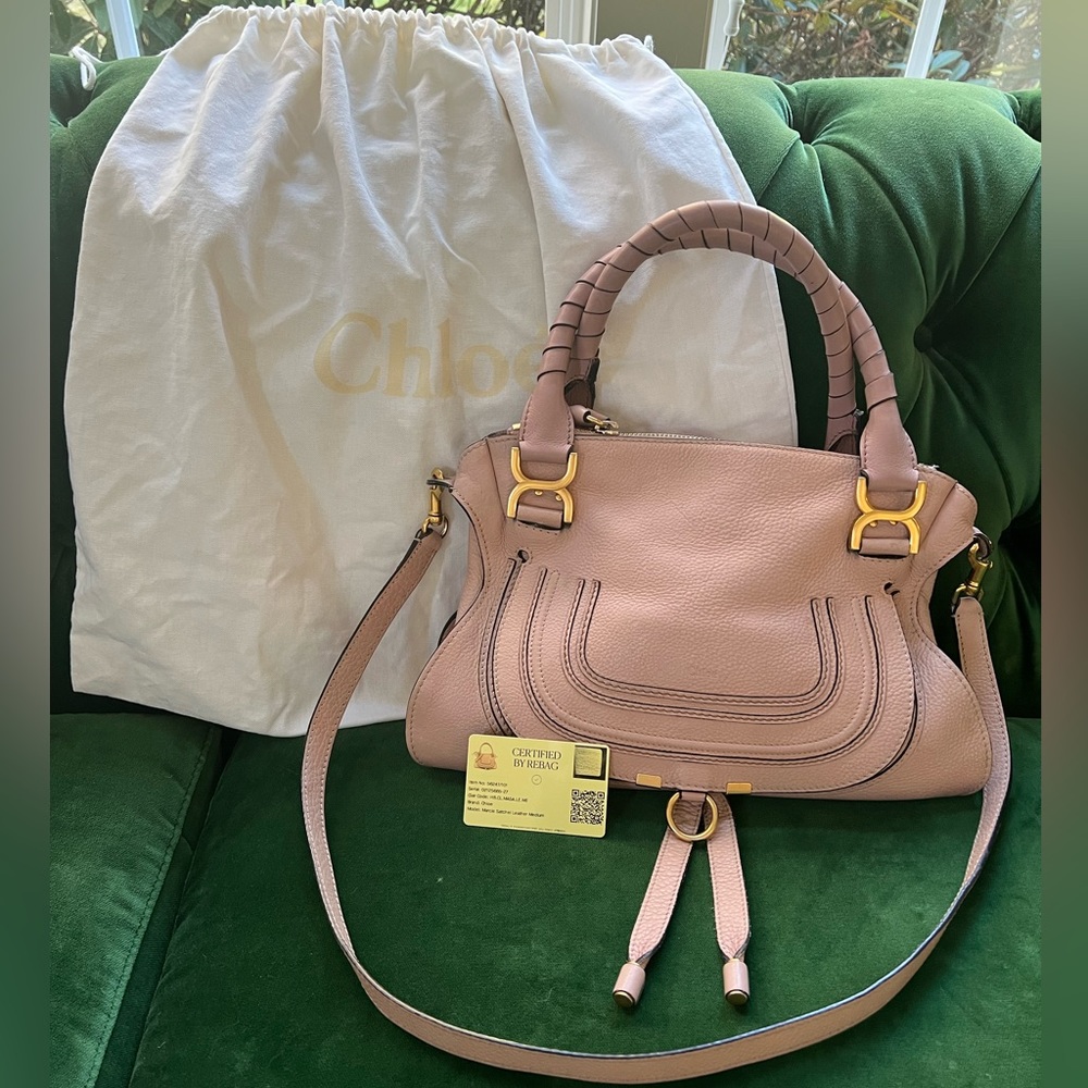 Chloe Marcie Authentic Medium Bag in Blush Pink